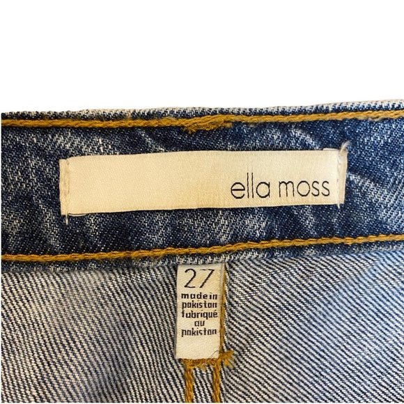 Ella Moss High Waist Straight Ankle Jeans Womens Junior 27 Acid Wash Mom Jeans - Picture 7 of 9